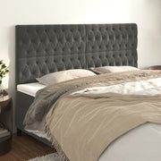 Uzglavlje tamno sivo 200x7x118/128 cm baršunasto