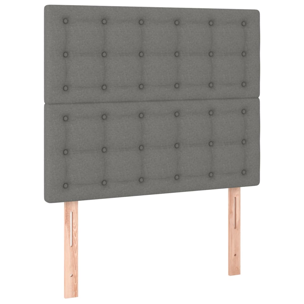 Uzglavlje tamno sivo 80x5x118/128 cm tkanina