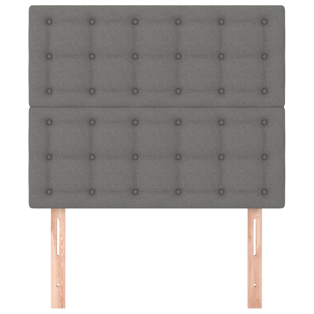 Uzglavlje tamno sivo 80x5x118/128 cm tkanina