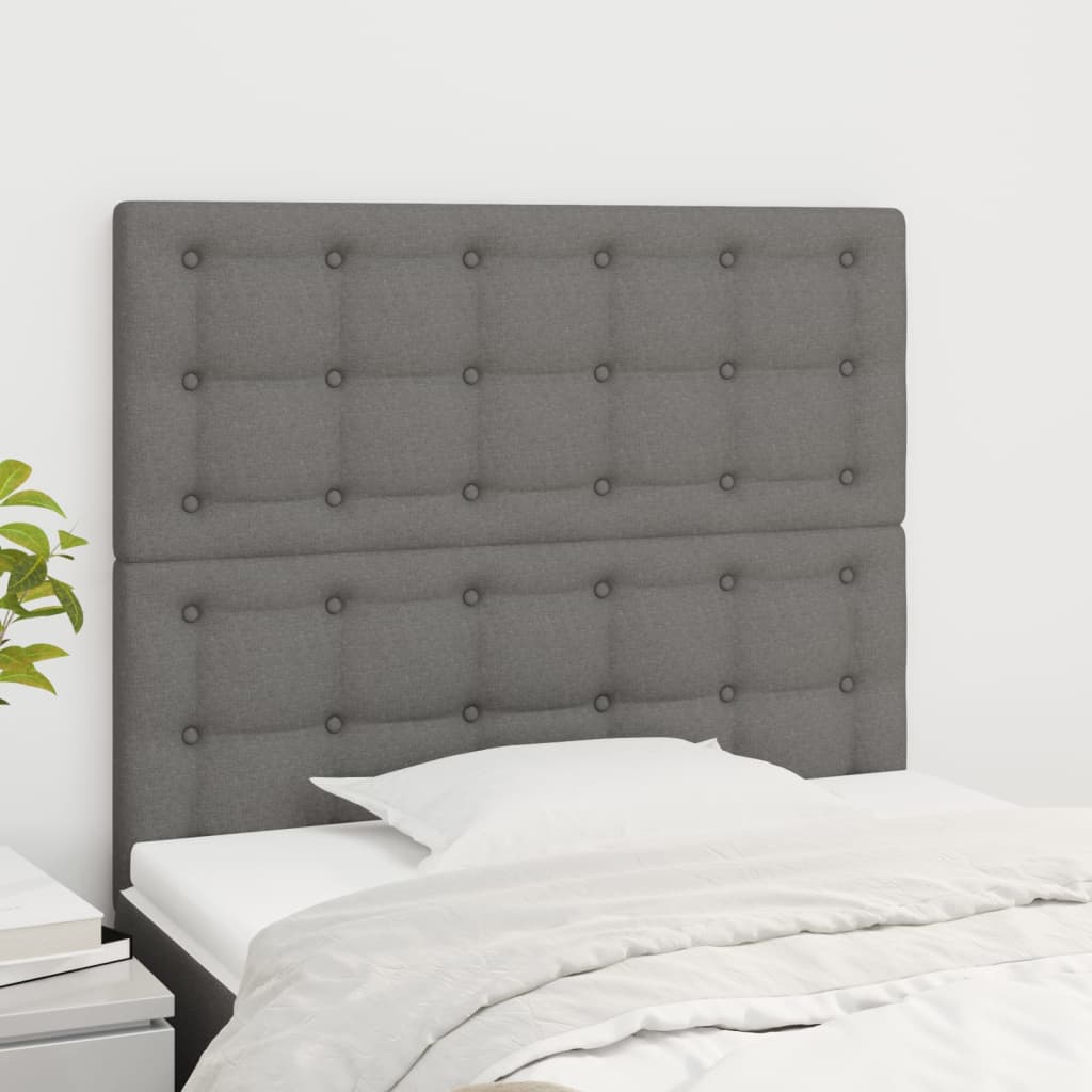 Uzglavlje tamno sivo 80x5x118/128 cm tkanina