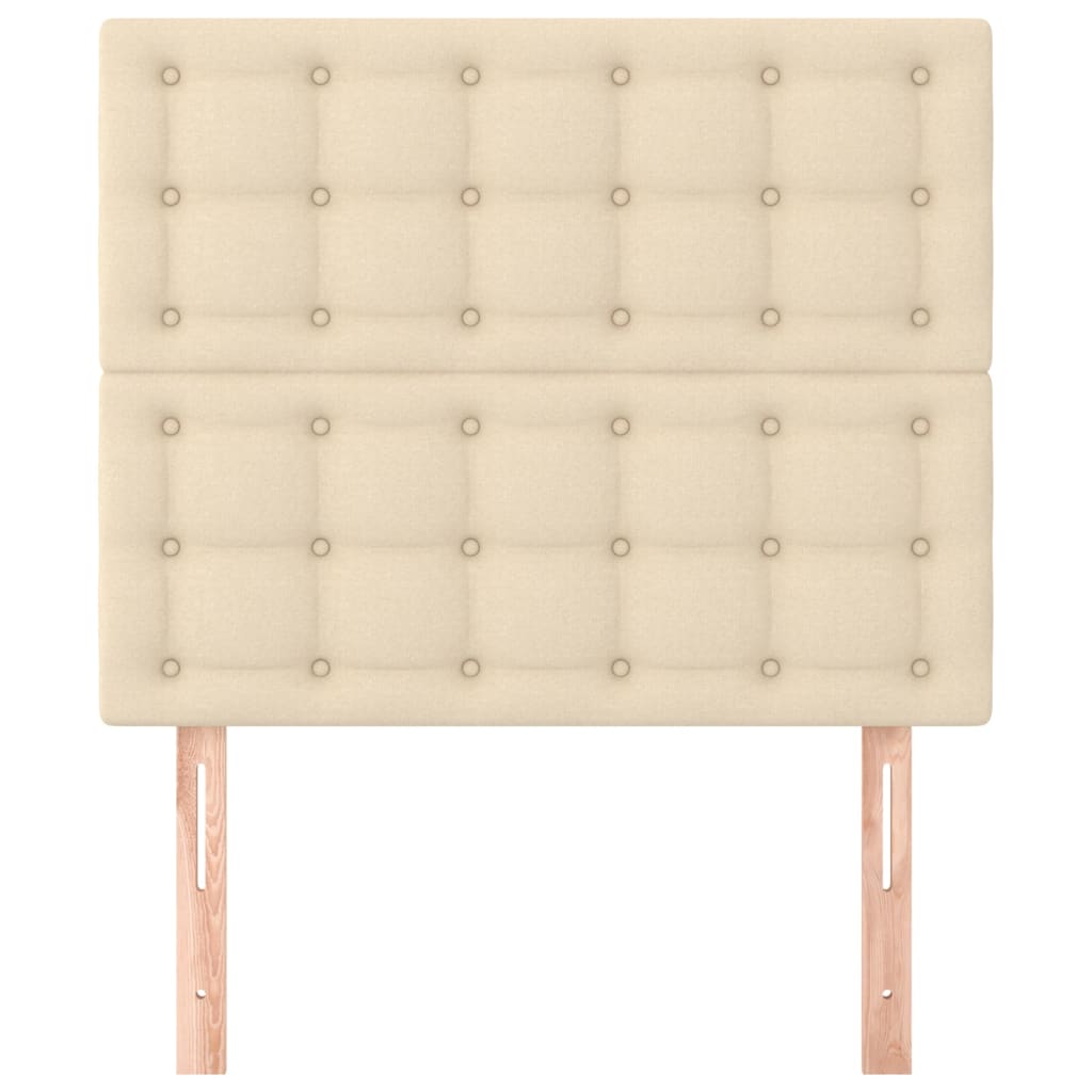 Uzglavlje krem boje 80x5x118/128 cm tkanina