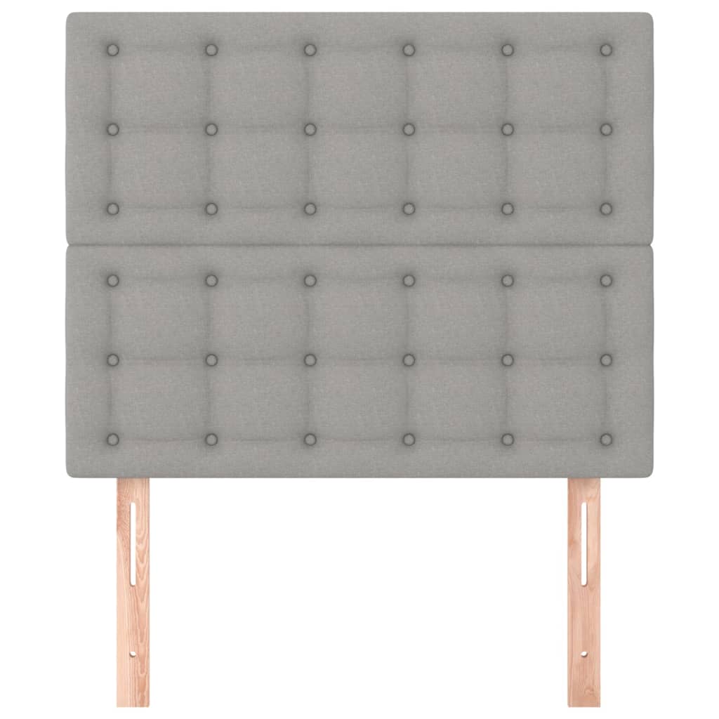 Uzglavlje svijetlosivo 90x5x118/128 cm tkanina