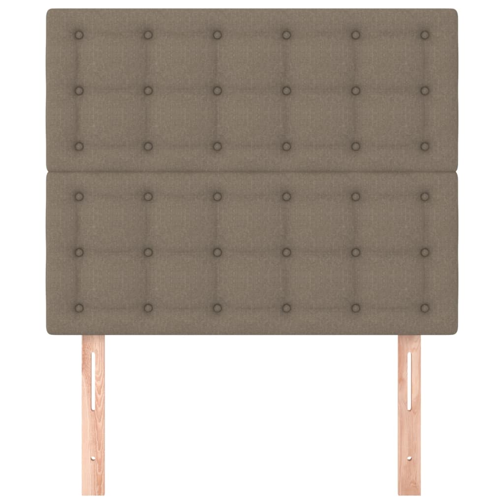 Uzglavlje boje taupe 90x5x118/128 cm tkanina