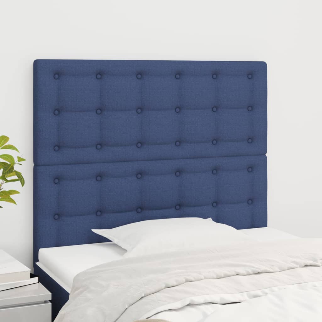 Uzglavlje plavo 90x5x118/128 cm tkanina