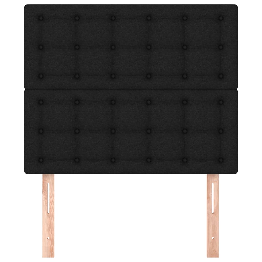 Uzglavlje crno 100x5x118/128 cm tkanina