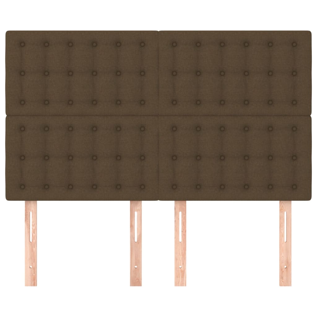 Uzglavlje tamnosmeđe 144x5x118/128 cm tkanina