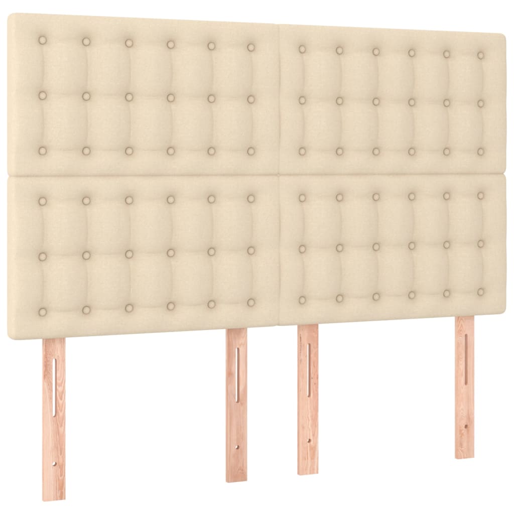 Uzglavlje krem boje 144x5x118/128 cm tkanina