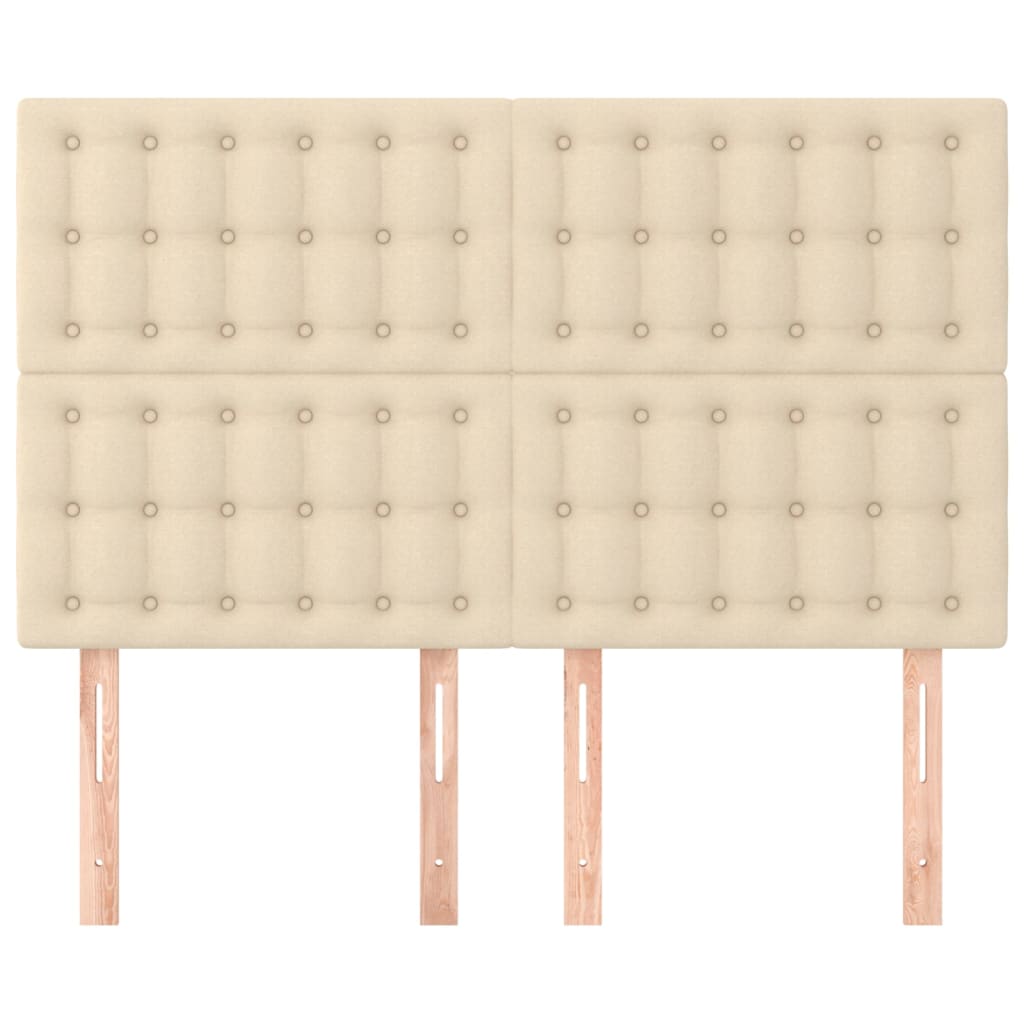 Uzglavlje krem boje 144x5x118/128 cm tkanina