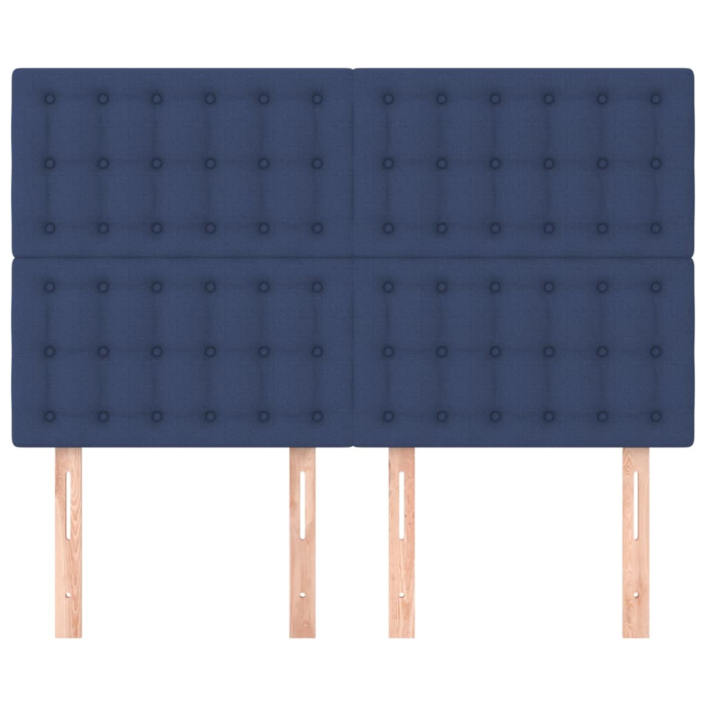 Uzglavlje plavo 144x5x118/128 cm tkanina