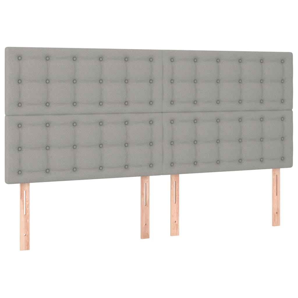 Uzglavlje svijetlosivo 160x5x118/128 cm tkanina