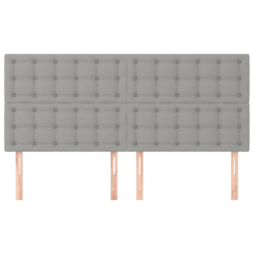 Uzglavlje svijetlosivo 160x5x118/128 cm tkanina