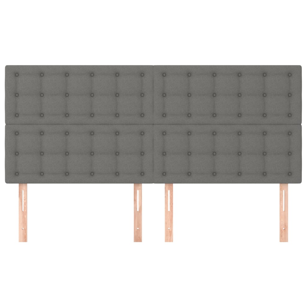 Uzglavlje tamno sivo 160x5x118/128 cm tkanina