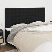 Uzglavlje Crno 160x5x118/128 cm Tkanina
