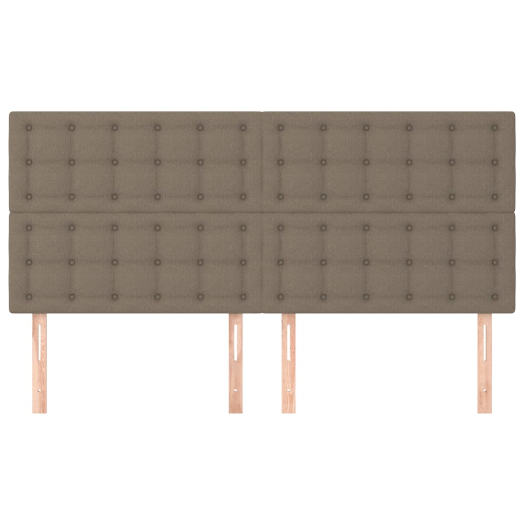Uzglavlje boje taupe 160x5x118/128 cm tkanina