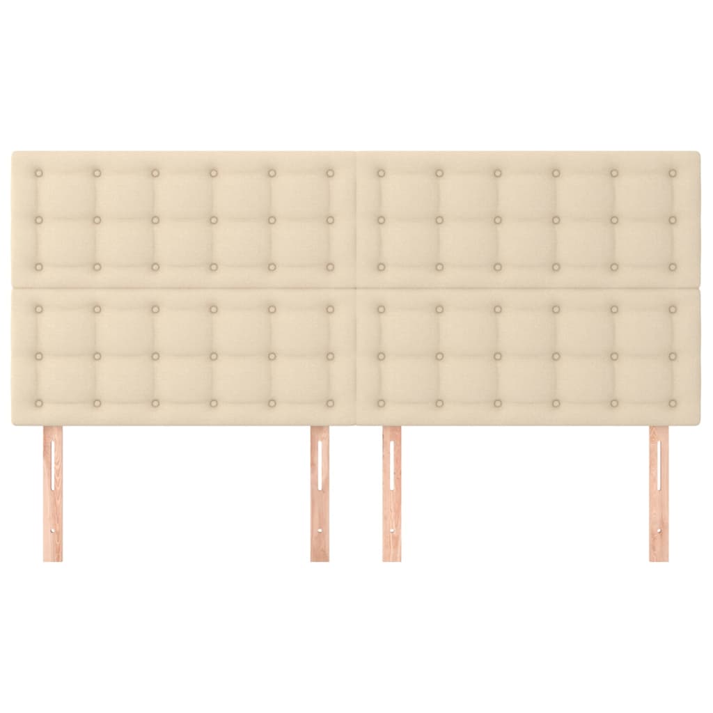 Uzglavlje krem boje 160x5x118/128 cm tkanina