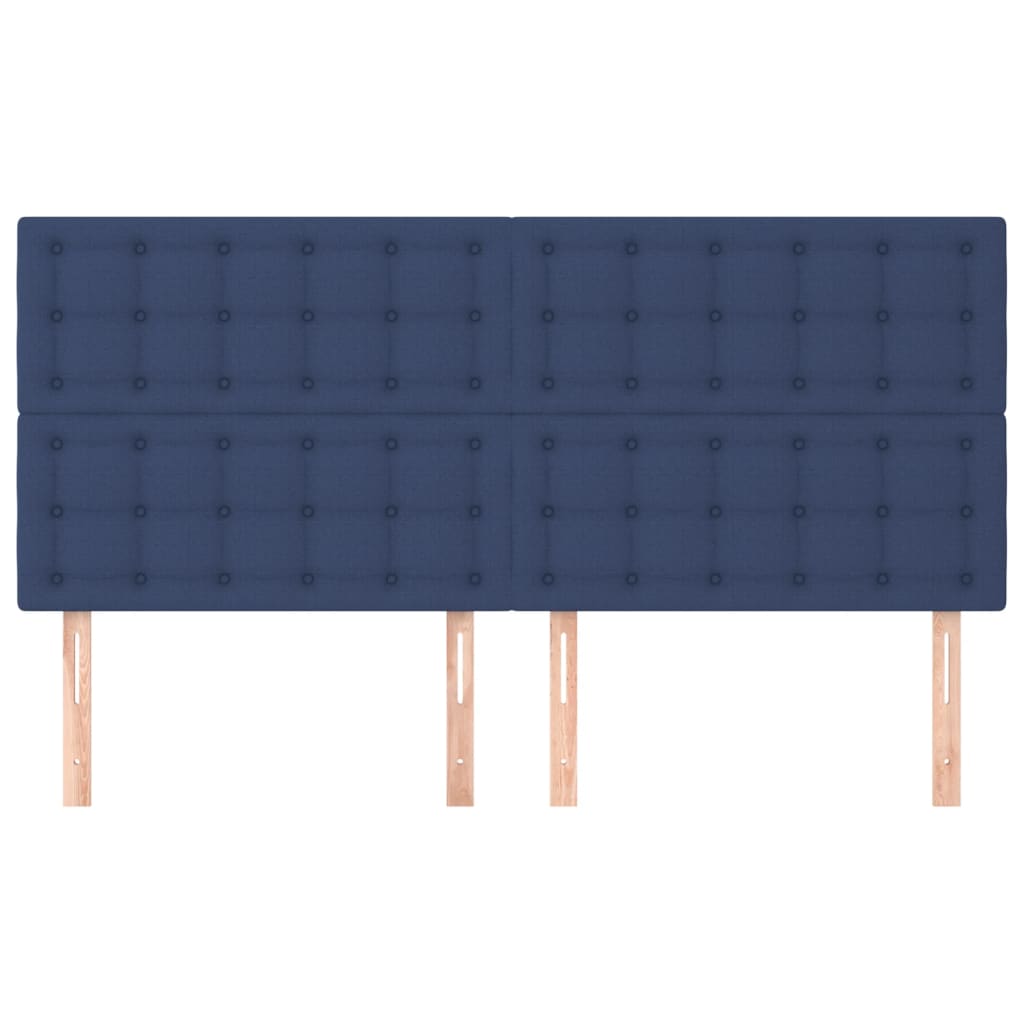 Uzglavlje plavo 160x5x118/128 cm tkanina