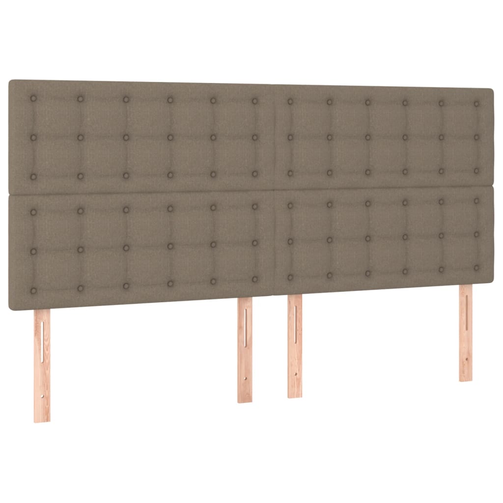 Uzglavlje boje taupe 180x5x118/128 cm tkanina