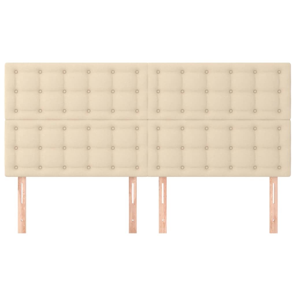 Uzglavlje krem boje 180x5x118/128 cm tkanina