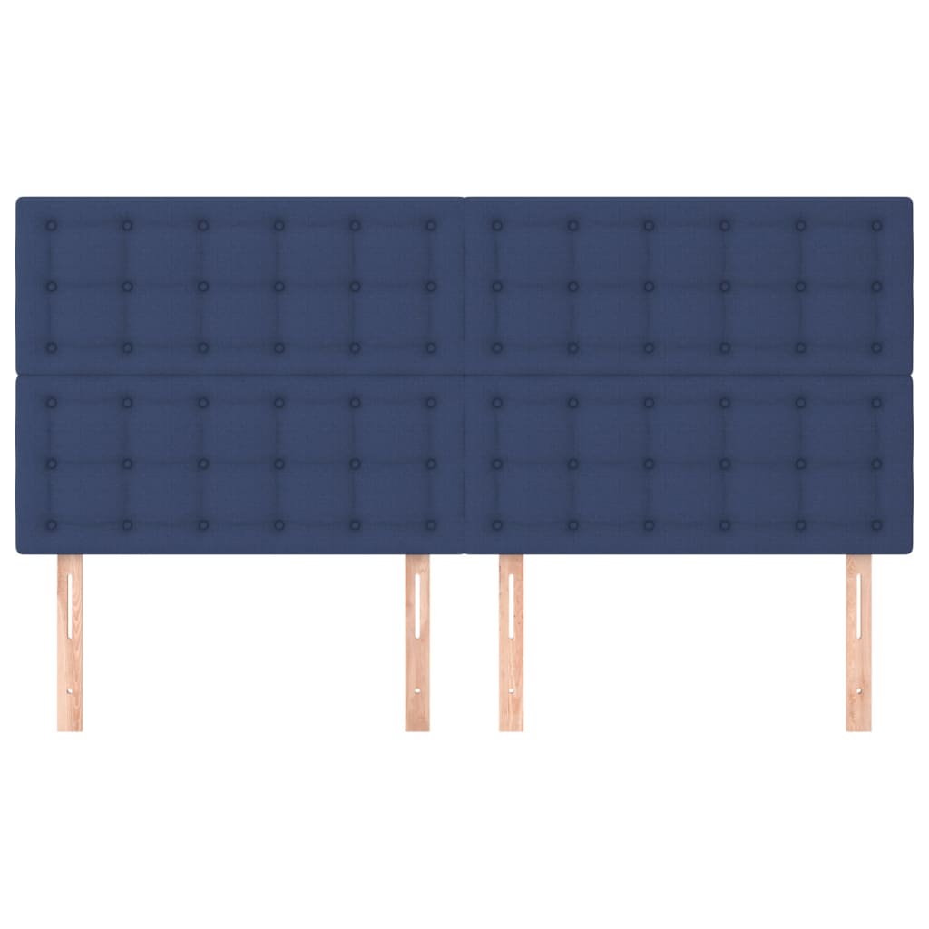Uzglavlje plavo 200x5x118/128 cm tkanina