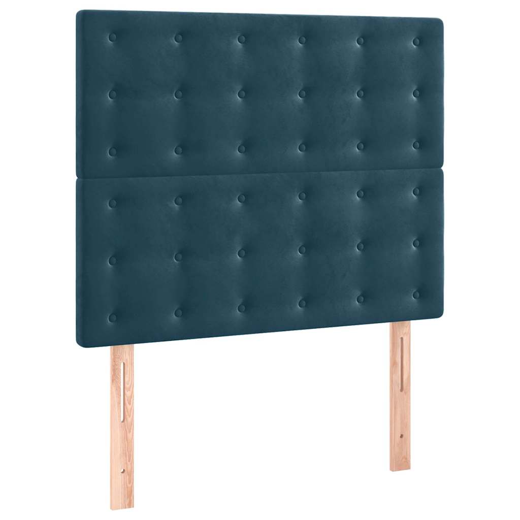 Uzglavlje tamnoplavo 80x5x118/128 cm baršunasto