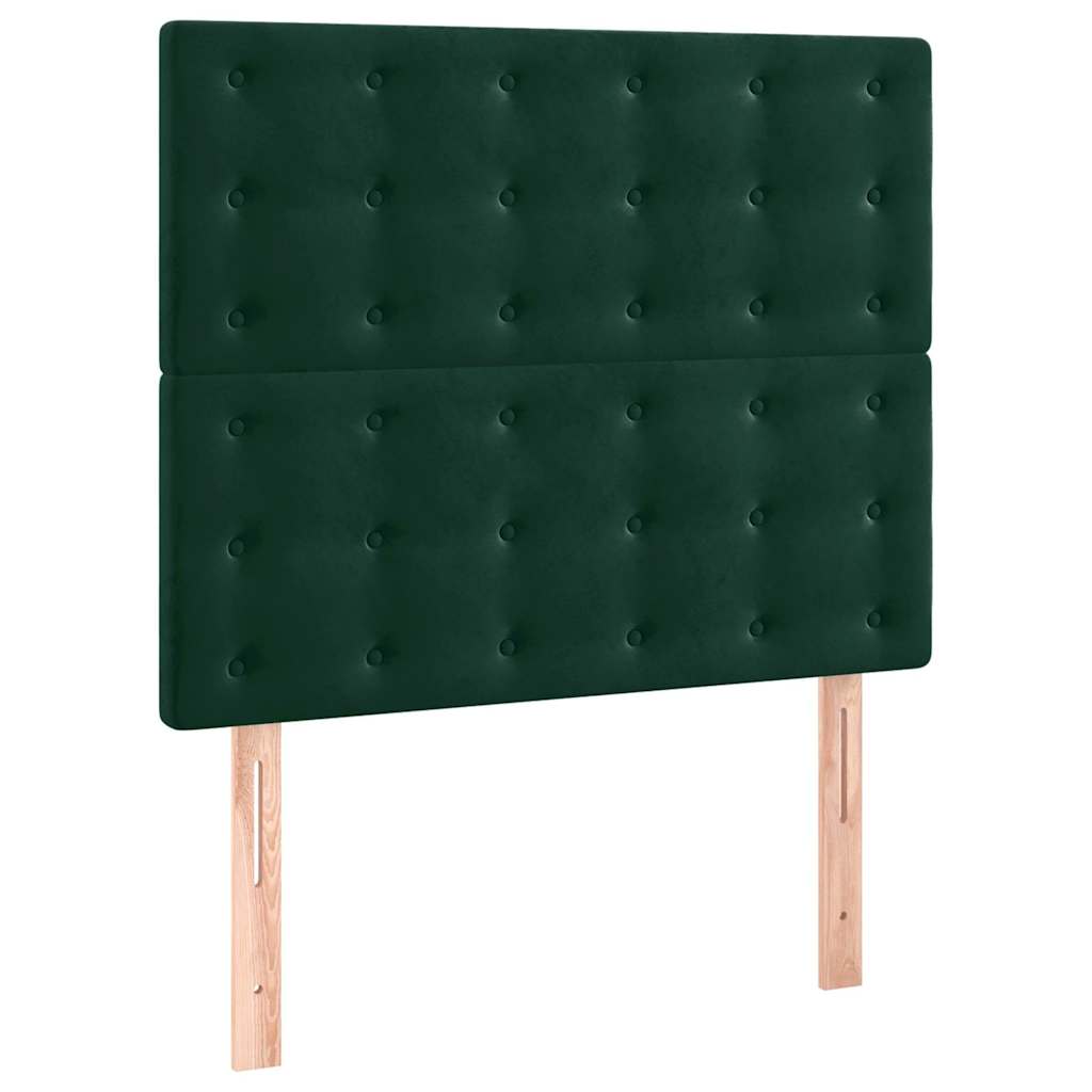 Uzglavlje tamnozeleno 90x5x118/128 cm baršunasto