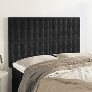 Uzglavlje Crno 144x5x118/128 cm Baršunasto