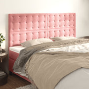 Uzglavlje roza 160x5x118/128 cm baršunasto