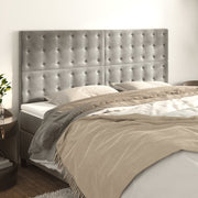 Uzglavlje svijetlosivo 180x5x118/128 cm baršunasto