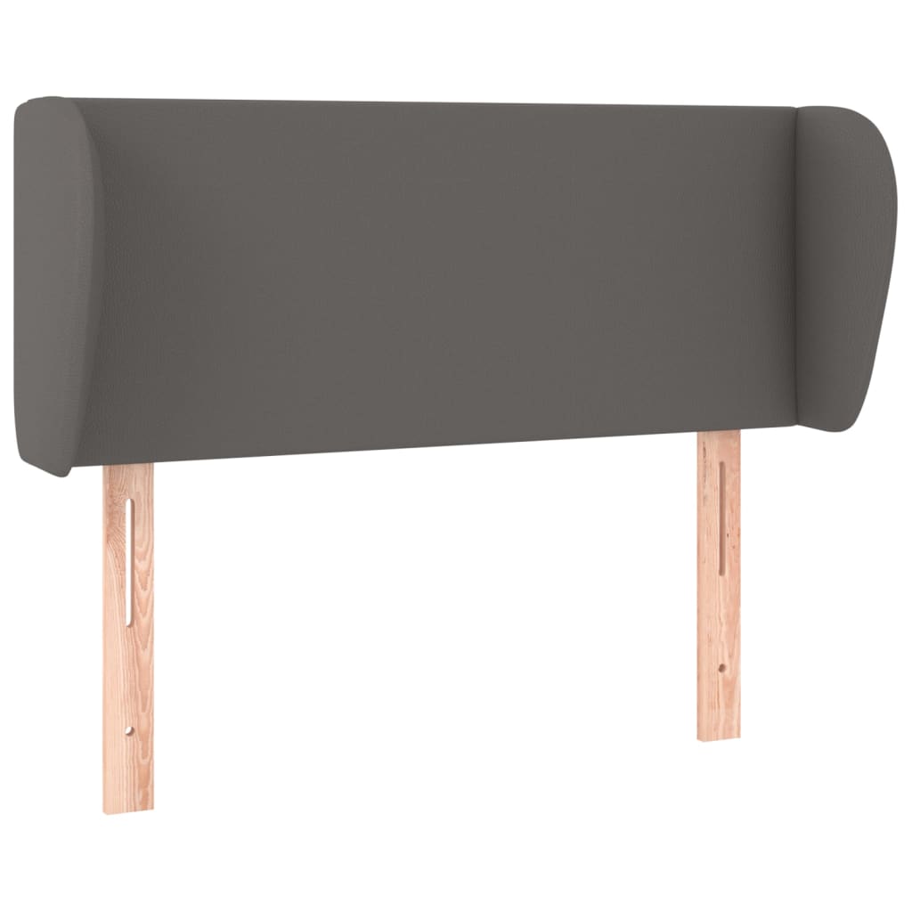 Uzglavlje s ušima sivo 83x23x78/88 cm od umjetne kože