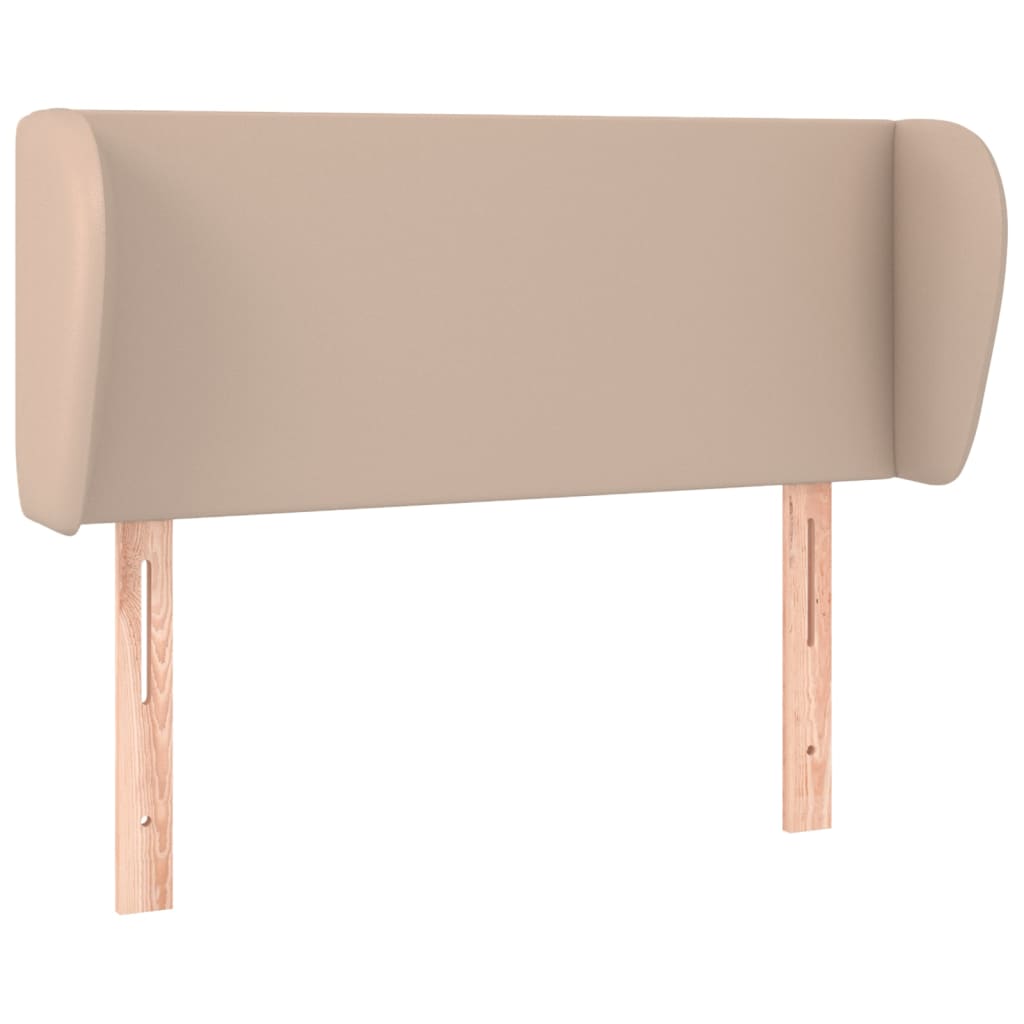 Uzglavlje s ušima boja cappuccina 83x23x78/88 cm umjetna koža
