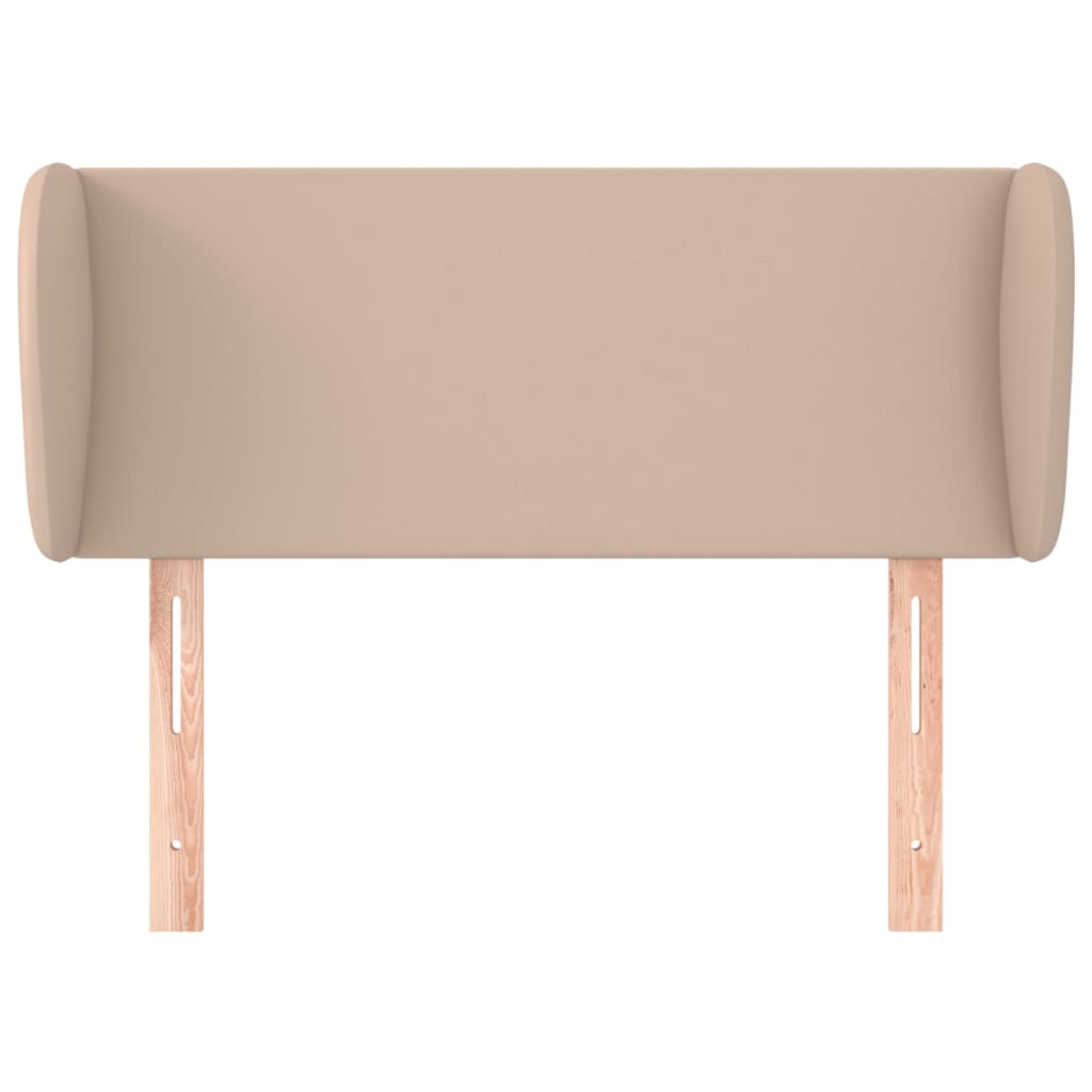 Uzglavlje s ušima boja cappuccina 103x23x78/88 cm umjetna koža