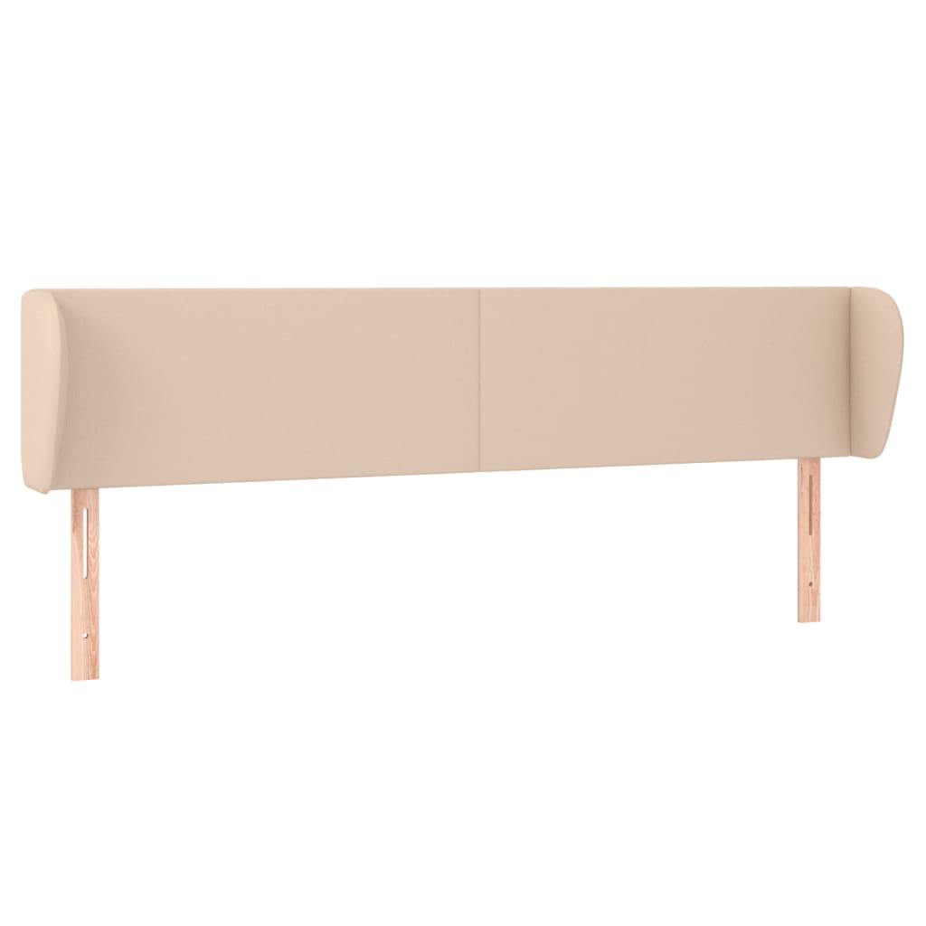 Uzglavlje s ušima boja cappuccina 183x23x78/88 cm umjetna koža