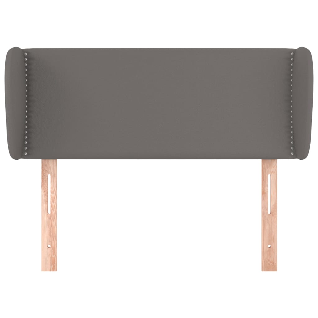 Uzglavlje s ušima sivo 83x23x78/88 cm od umjetne kože