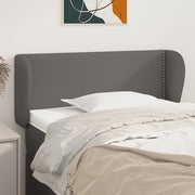 Uzglavlje s ušima sivo 83x23x78/88 cm od umjetne kože