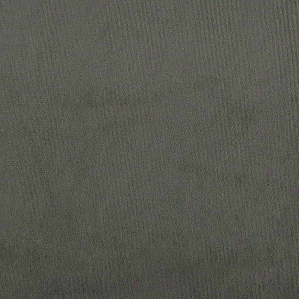 Uzglavlje s ušima tamnosivo 163x23x78/88 cm baršunasto