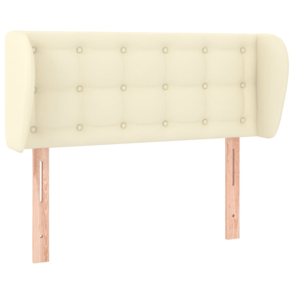 Uzglavlje s ušima krem 83x23x78/88 cm od od umjetne kože