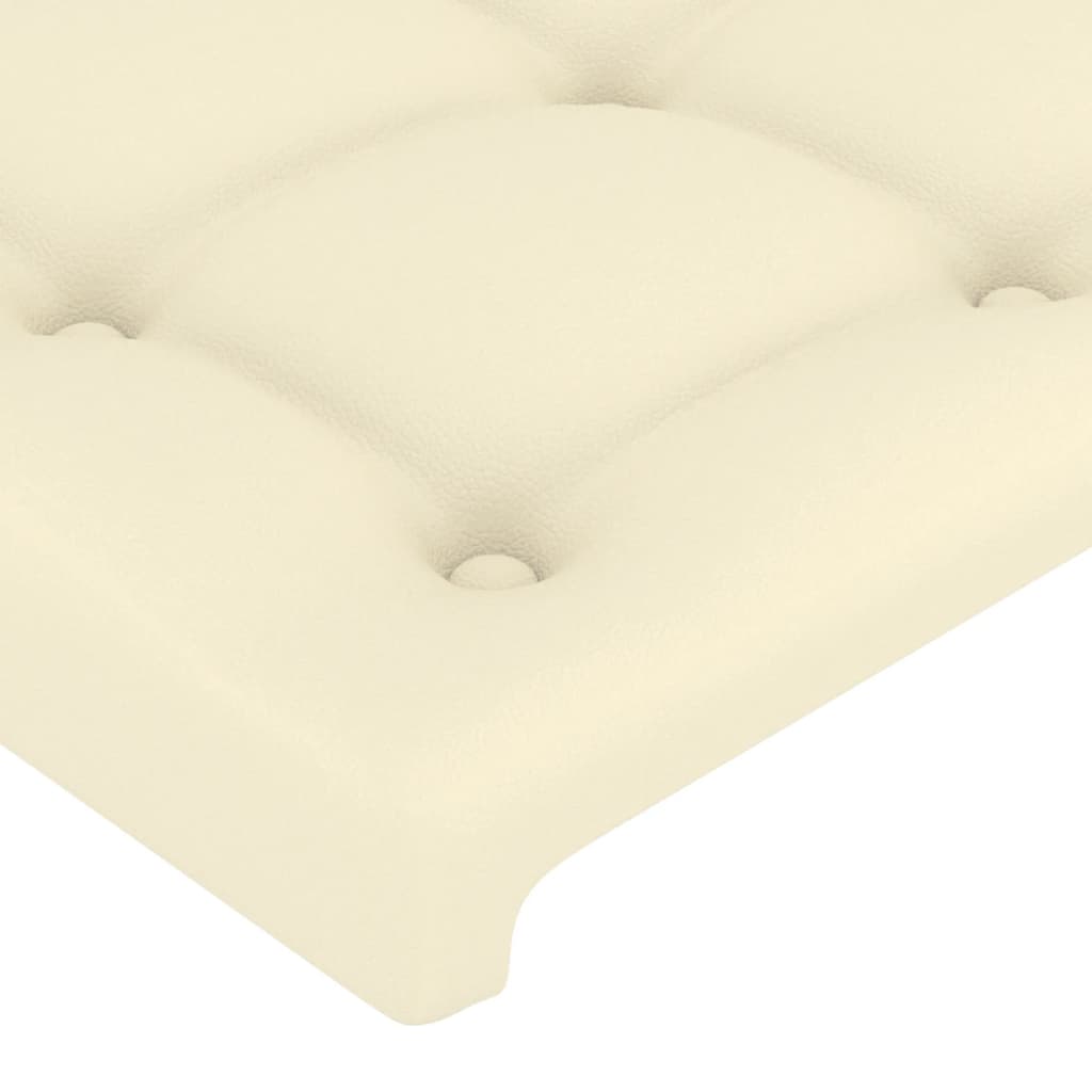 Uzglavlje s ušima krem 83x23x78/88 cm od od umjetne kože