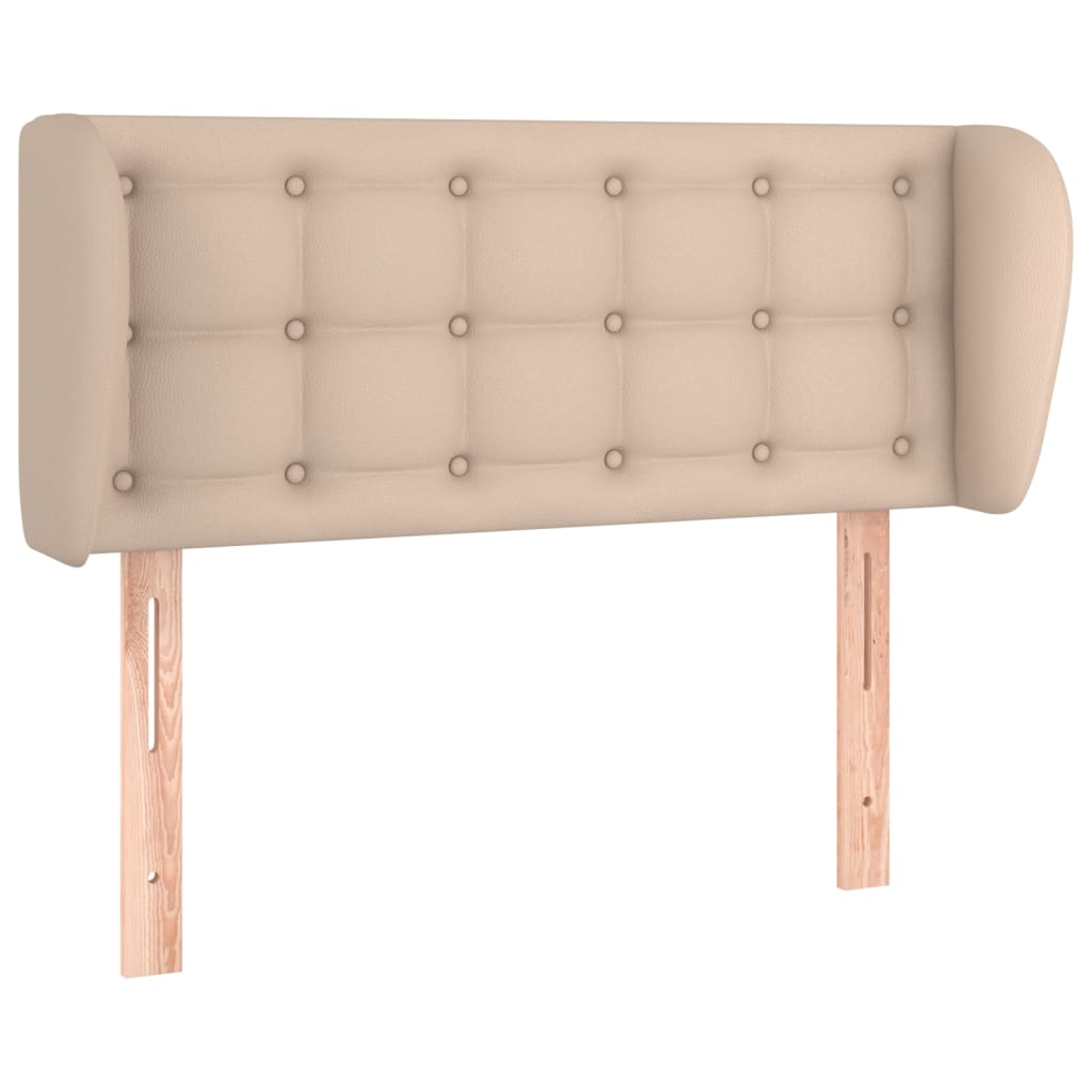 Uzglavlje s ušima boja cappuccina 103x23x78/88 cm umjetna koža