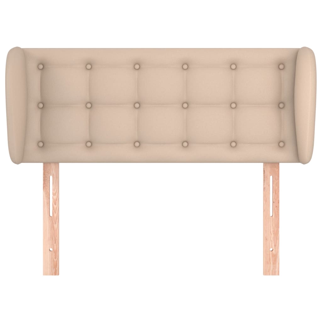 Uzglavlje s ušima boja cappuccina 103x23x78/88 cm umjetna koža