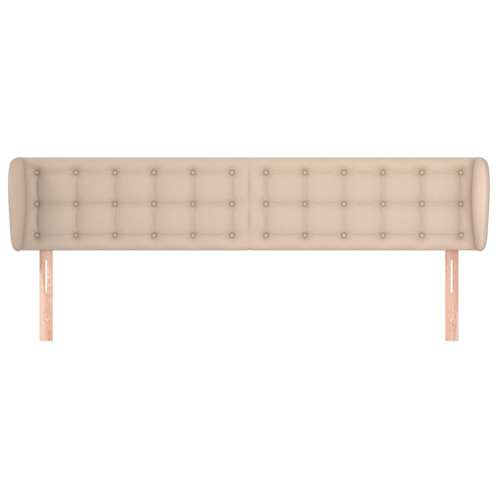 Uzglavlje s ušima boja cappuccina 203x23x78/88 cm umjetna koža
