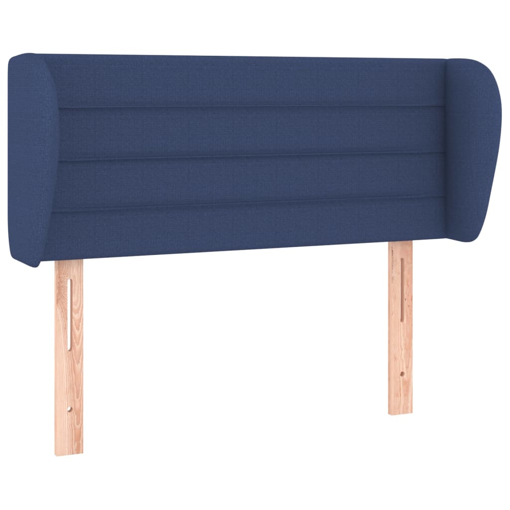 Uzglavlje s ušima plavo 93x23x78/88 cm od tkanine