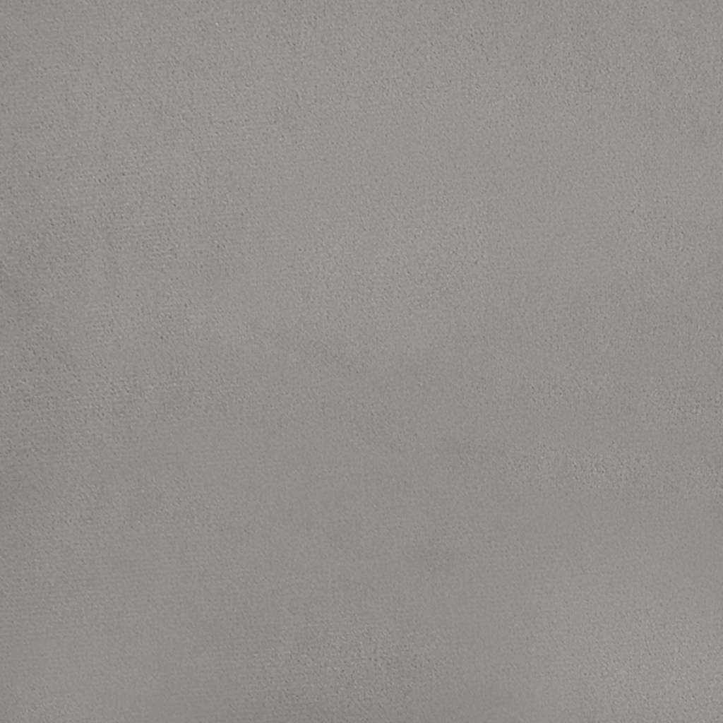 Uzglavlje s ušima svjetlosivo 183x23x78/88 cm baršunasto