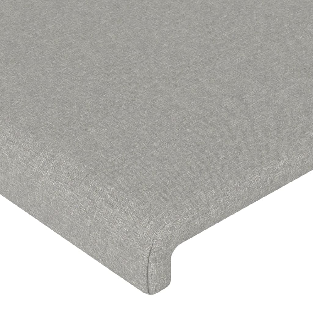 Uzglavlje s ušima svjetlosivo 93x23x118/128 cm od tkanine