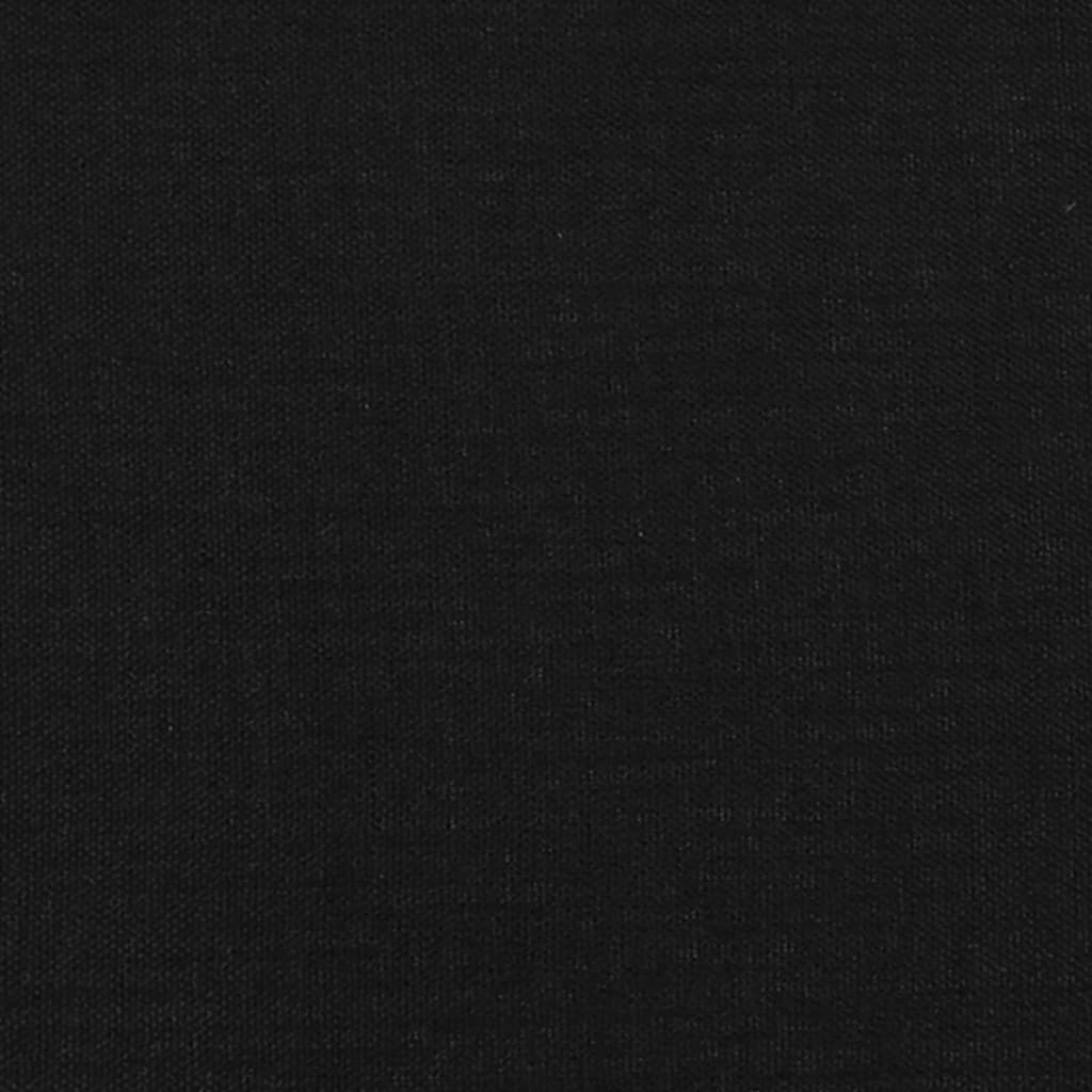 Uzglavlje s ušima crno 103x23x118/128 cm od tkanine