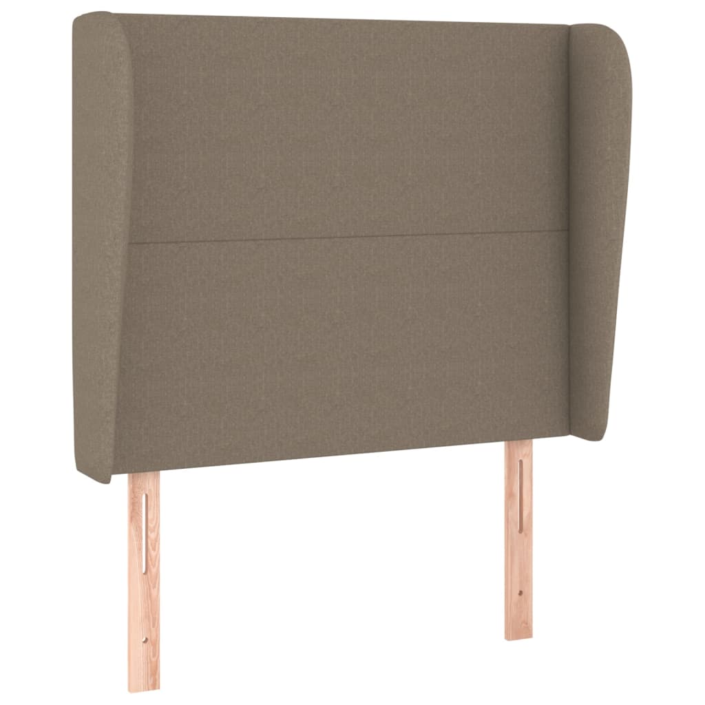 Uzglavlje s ušima smeđesivo 103x23x118/128 cm od tkanine