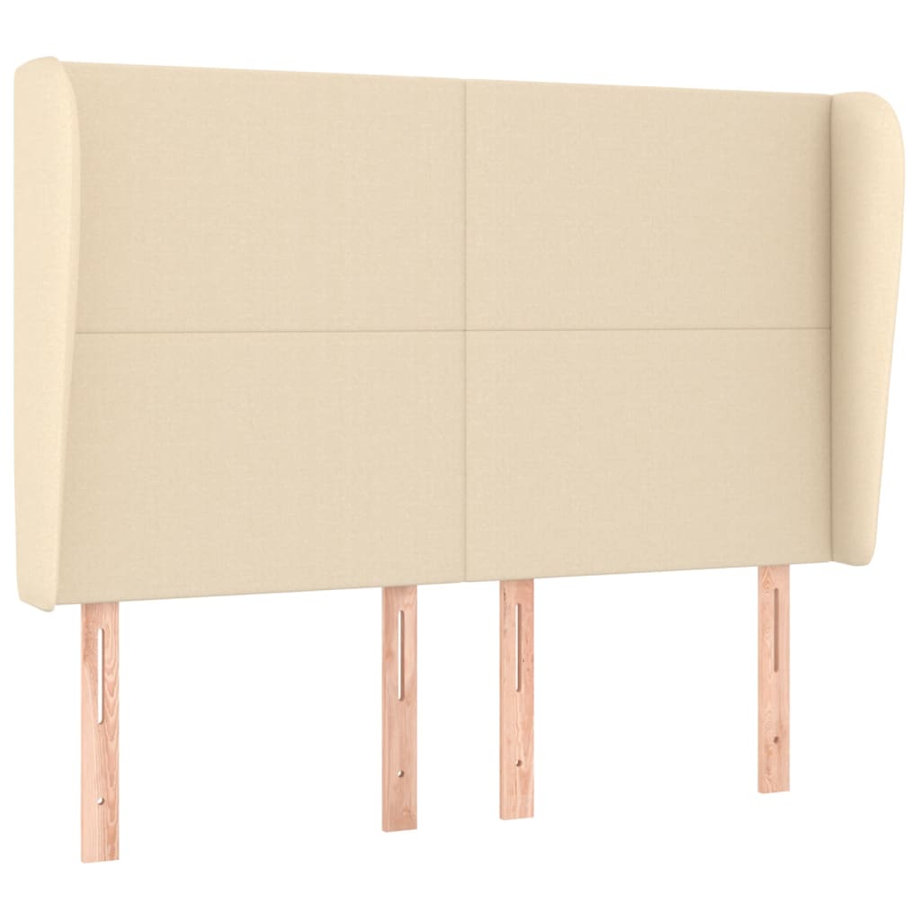 Uzglavlje s ušima krem 147x23x118/128 cm od tkanine