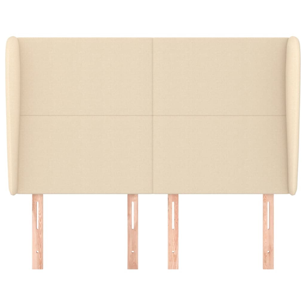 Uzglavlje s ušima krem 147x23x118/128 cm od tkanine