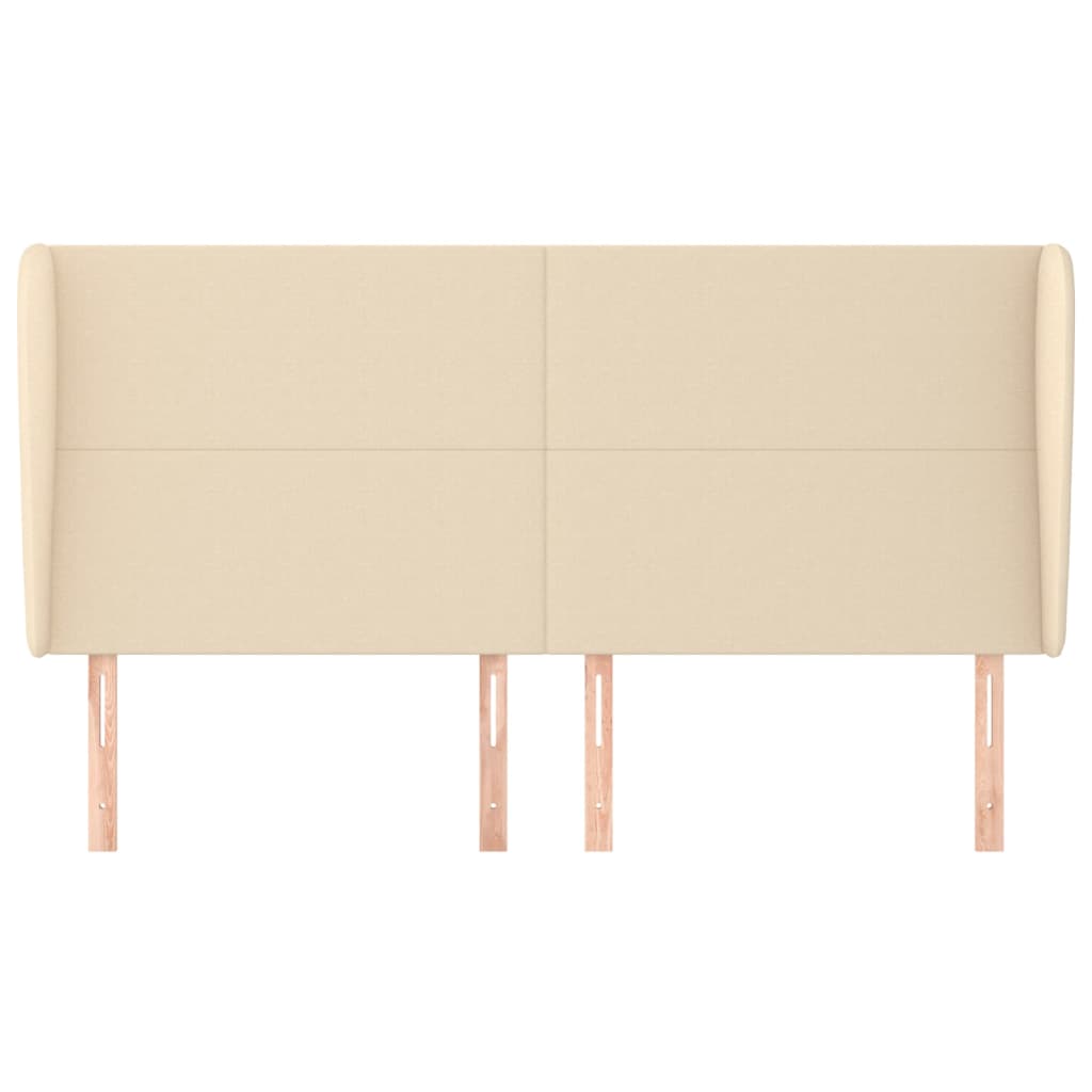 Uzglavlje s ušima krem 163x23x118/128 cm od tkanine