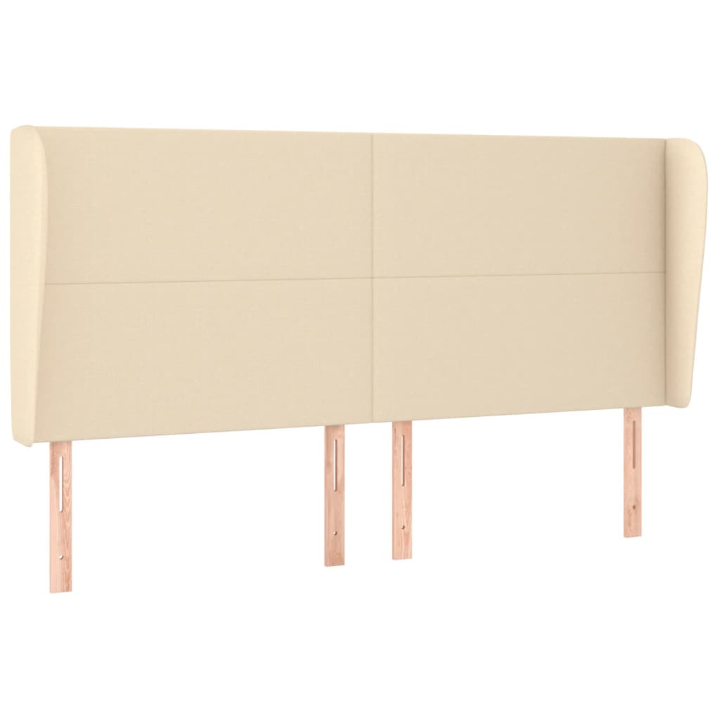 Uzglavlje s ušima krem 183x23x118/128 cm od tkanine