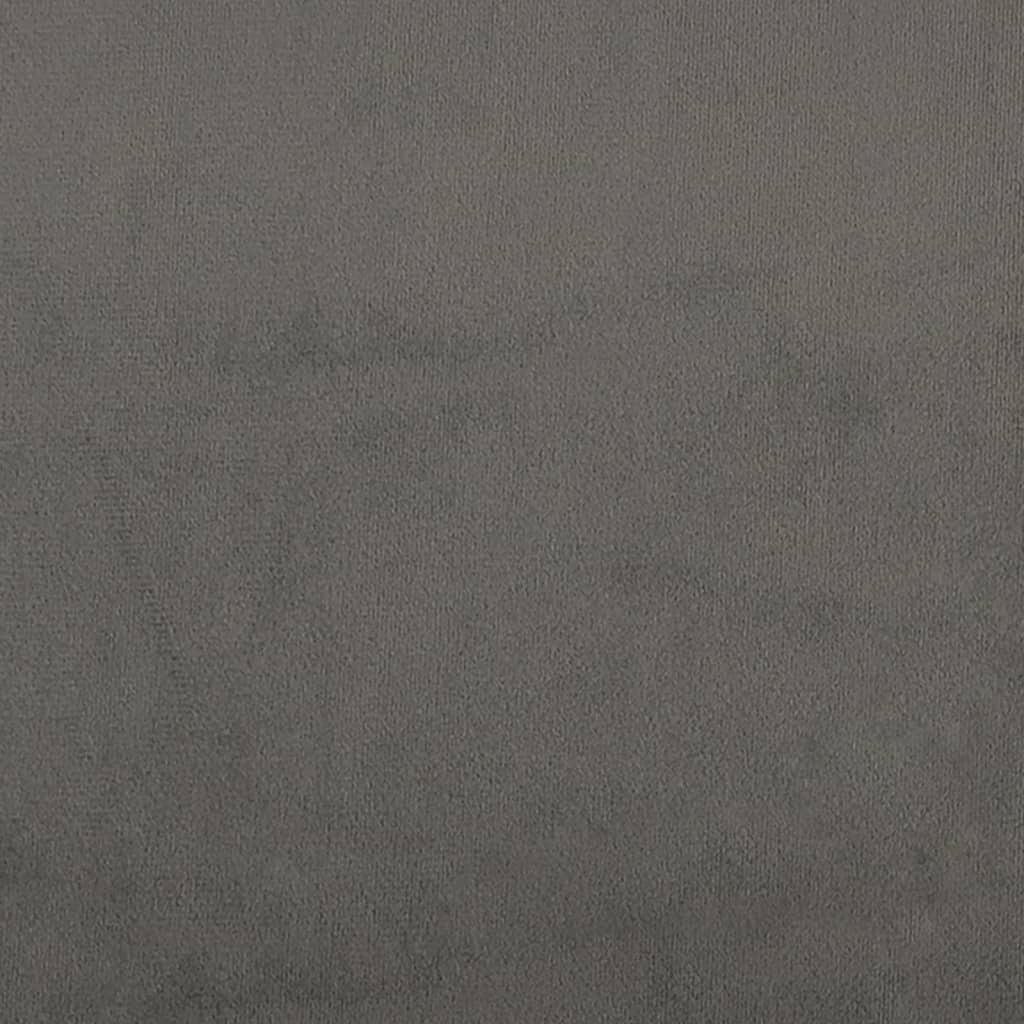 Uzglavlje s ušima tamnosivo 83 x 23 x 118/128 cm baršunasto